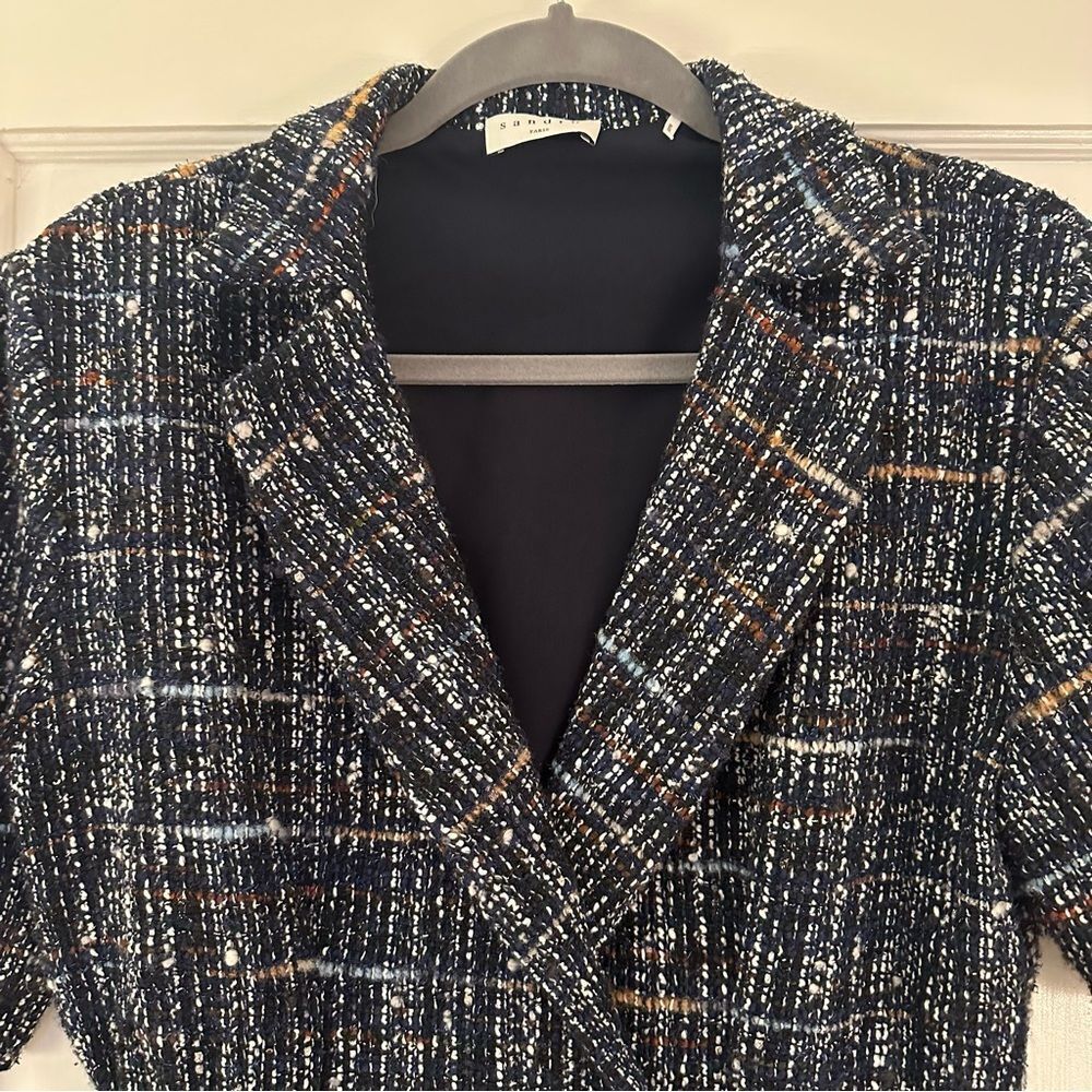 Sandro Paris Alizou double-breasted bouclé-tweed mini dress - Picture 8 of 11